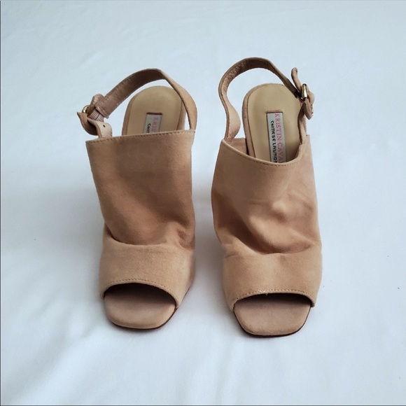 Chinese Laundry Kristen Cavallari Tan Block Heels - Picture 2 of 6